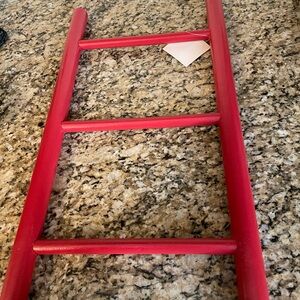 Red Wood Tea Towel Ladder